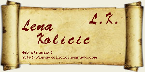 Lena Količić vizit kartica